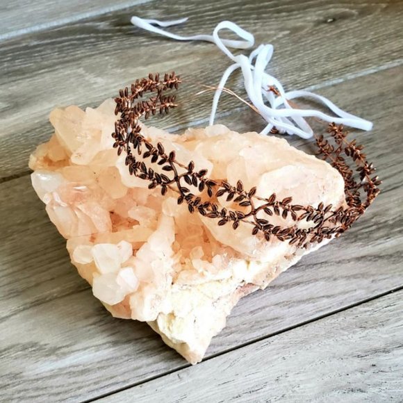 Acute Design Fern Leaf Ro.Gold Crown Headband NEW! main image 4